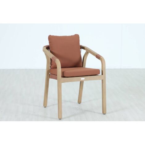 Fauteuil de jardin empilable Papouasie acajou - Hespéride