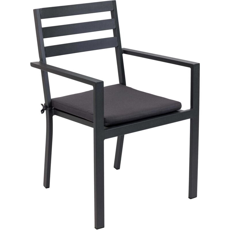jardiline - fauteuil de jardin en aluminium palma - anthracite