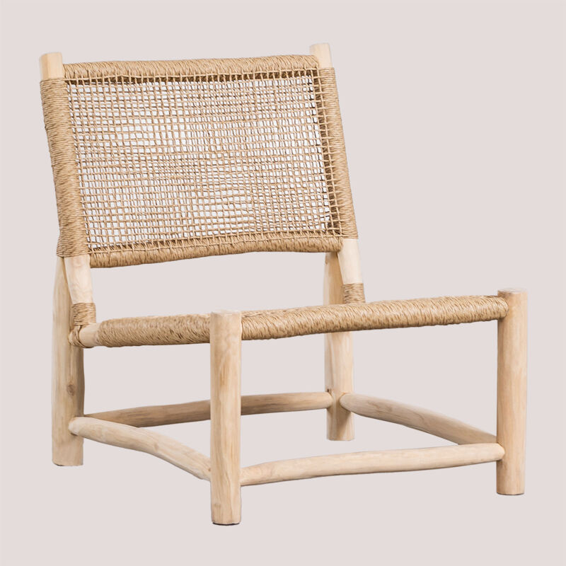 Sklum - Fauteuil de jardin en bois de Teck Bientina
