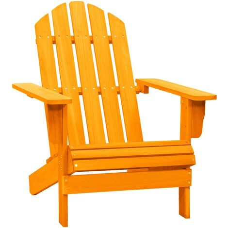Fauteuil de jardin en bois massif DROKA-Orange