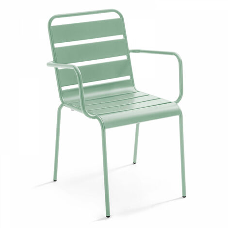 Fauteuil de jardin en métal vert sauge
 - Palavas