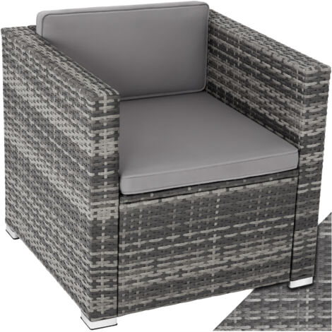 Fauteuil de jardin en rotin résistant idéal à combiner gris