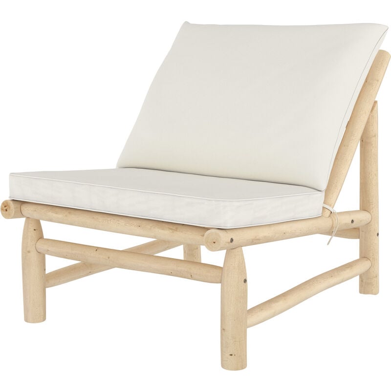 rendez-vous déco - fauteuil de jardin makam en bois - marron clair