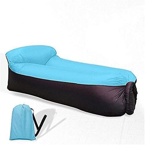 Fauteuil de jardin gonflable portable avec sac de transport - Imperméable - Idéal pour le camping et la piscine