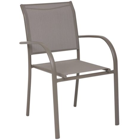 Fauteuil de jardin Piazza empilable noisette - Hespéride