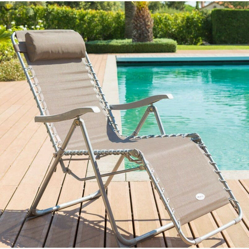 Fauteuil détente d'extérieur Hespéride Silos café