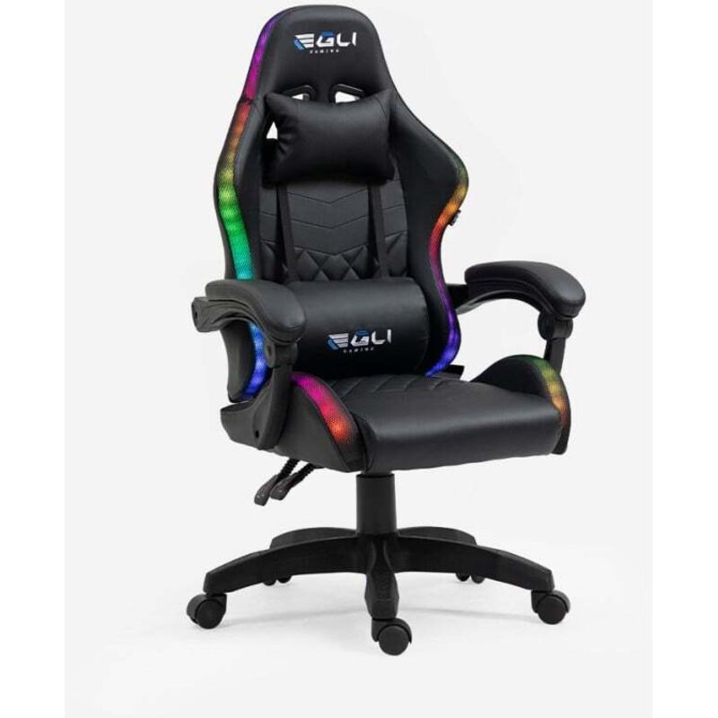 Chaise gaming ergonomique pour enfants led rgb the horde junior 
