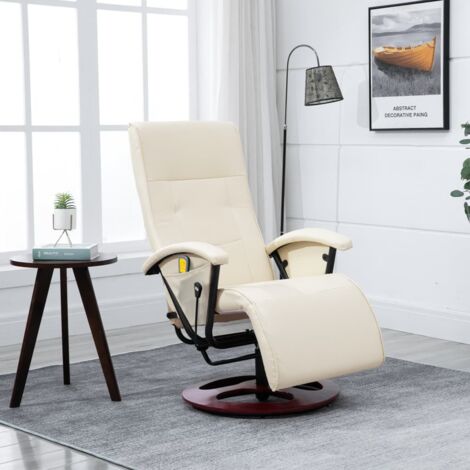 Fauteuil Électrique de Massage Cuir Synthétique Relaxation Mulricolore vidaXL