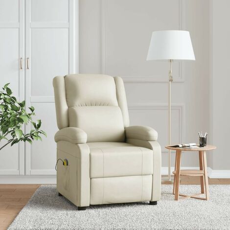 vidaXL Fauteuil de Massage Inclinable Similicuir Electrique Salon Multicolore