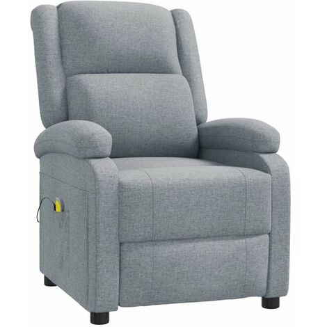 Fauteuil Electrique de Massage Tissu Chaise Salon Maison Multicolore vidaXL