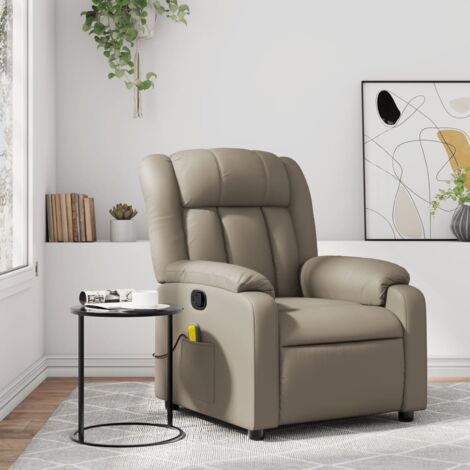 Fauteuil de massage inclinable-Chaise de relaxation-Fauteuil Relax Cappuccino Similicuir 524711
