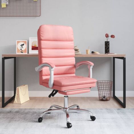 Fauteuil de massage inclinable de bureau-Chaise de relaxation-Fauteuil Relax Rose Similicuir 381501