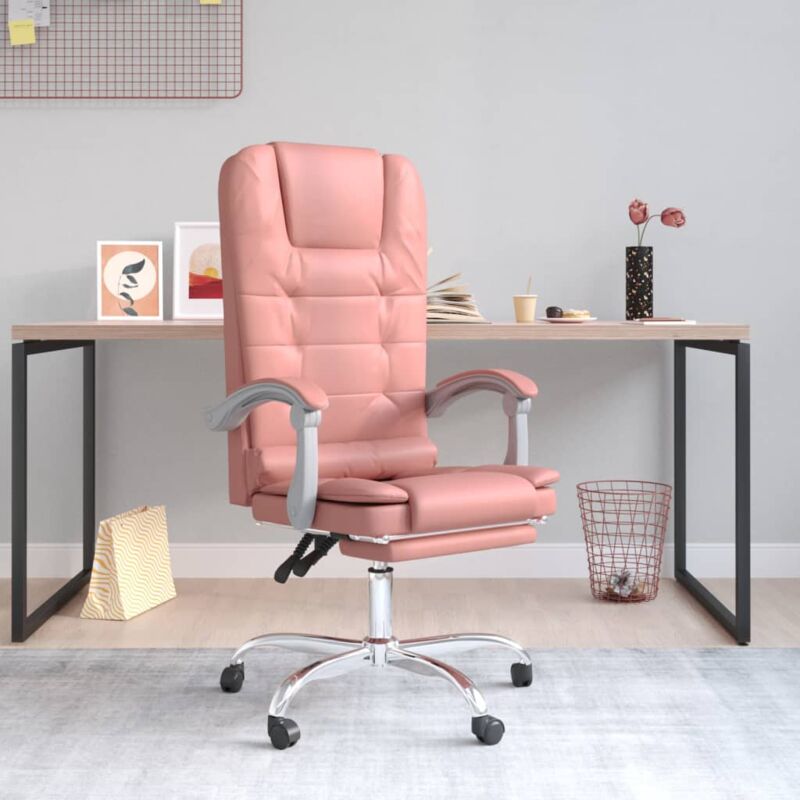 Vidaxl - Fauteuil de massage inclinable de bureau Rose Similicuir