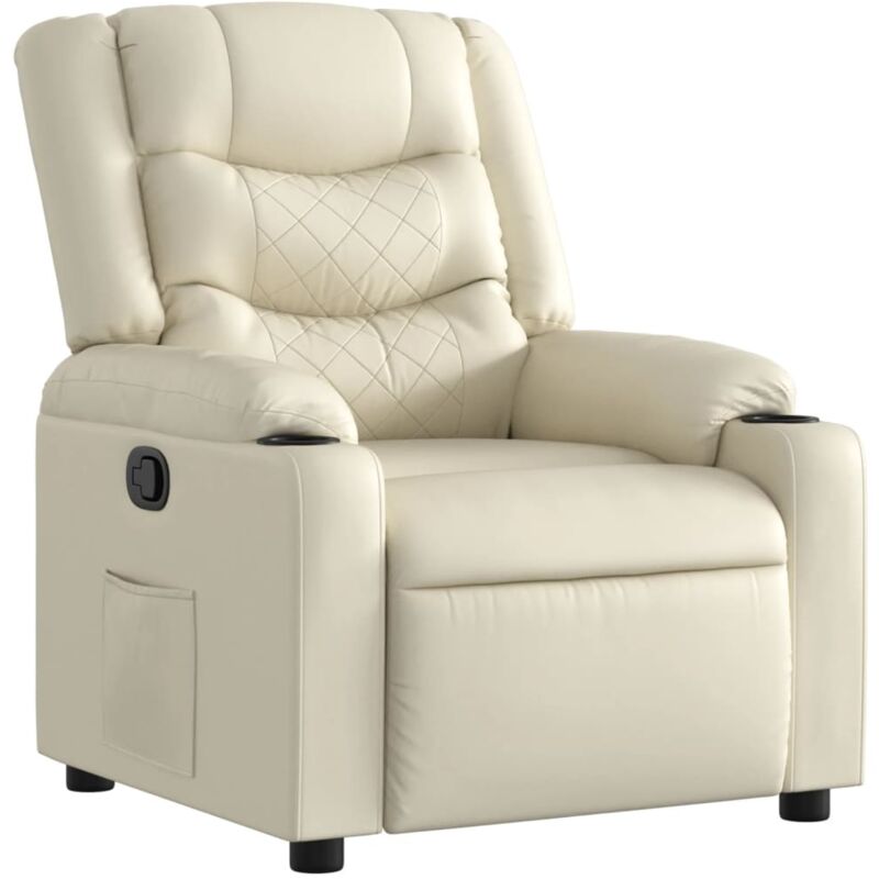 Vidaxl - Fauteuil inclinable Crème Similicuir