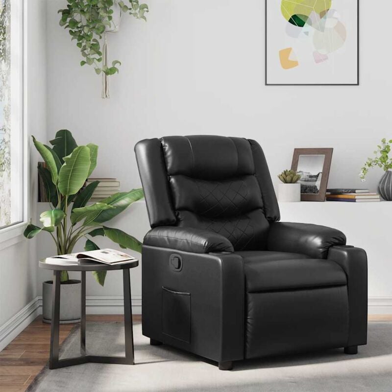 Vidaxl - Fauteuil inclinable Noir Similicuir