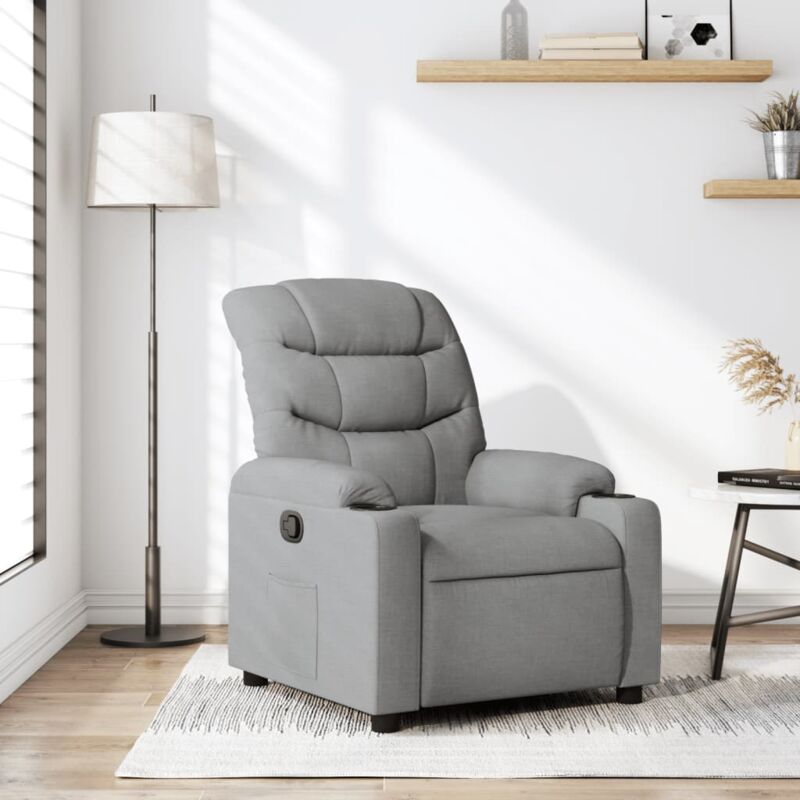Vidaxl - Fauteuil inclinable Gris clair Tissu