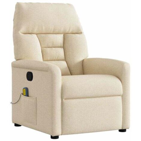 Fauteuil de massage inclinable en tissu beige