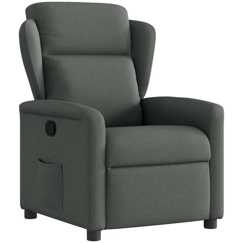 Vidaxl - Fauteuil inclinable Gris foncé Tissu