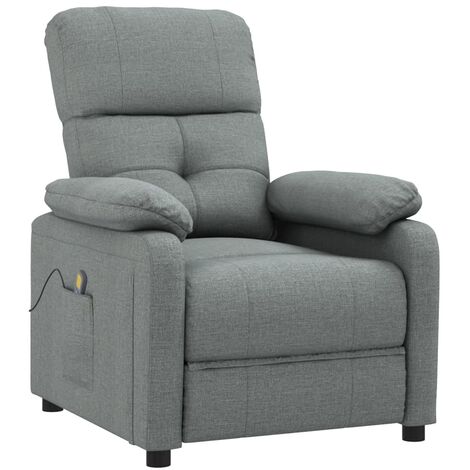 vidaXL Fauteuil de Massage Tissu Inclinable Salon Salle de Séjour Multicolore