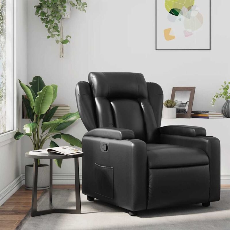 Fauteuil inclinable Noir Similicuir