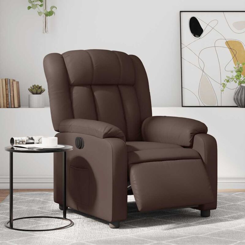 Vidaxl - Fauteuil inclinable électrique Marron Similicuir