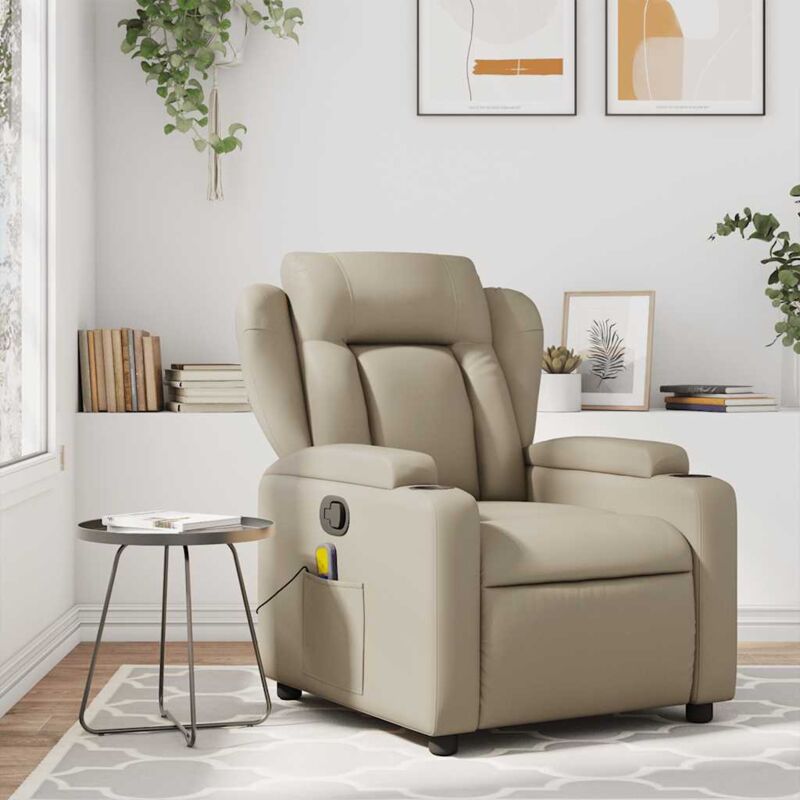Vidaxl - Fauteuil de massage inclinable Cappuccino Similicuir