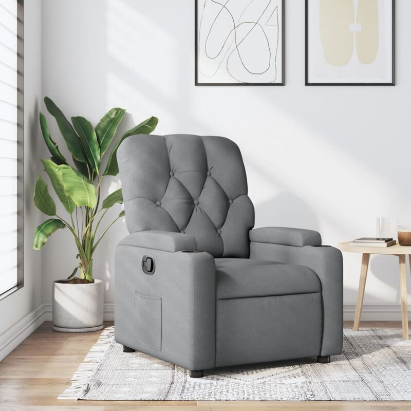Vidaxl - Fauteuil inclinable Gris clair Tissu