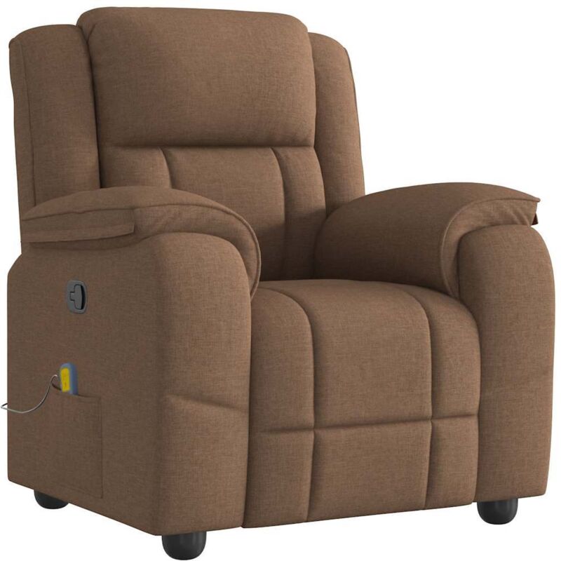 Fauteuil de massage inclinable Marron Tissu Vidaxl