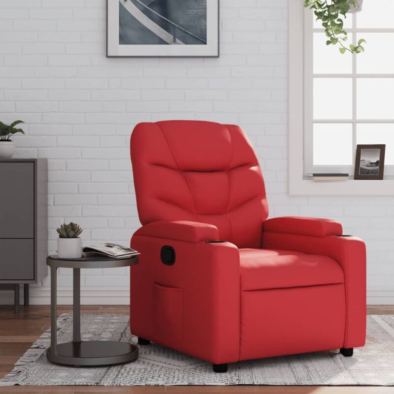 Fauteuil inclinable Rouge Similicuir vidaXL