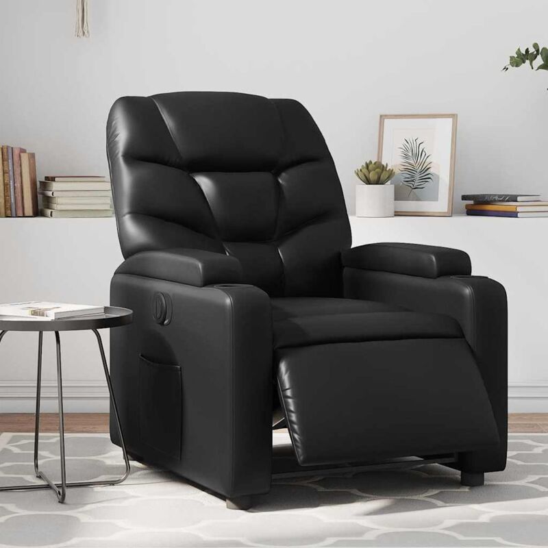 vidaXL Fauteuil électrique réglable similicuirnoir