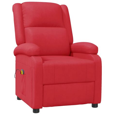 vidaXL Fauteuil de Massage Inclinable Similicuir Electrique Salon Multicolore
