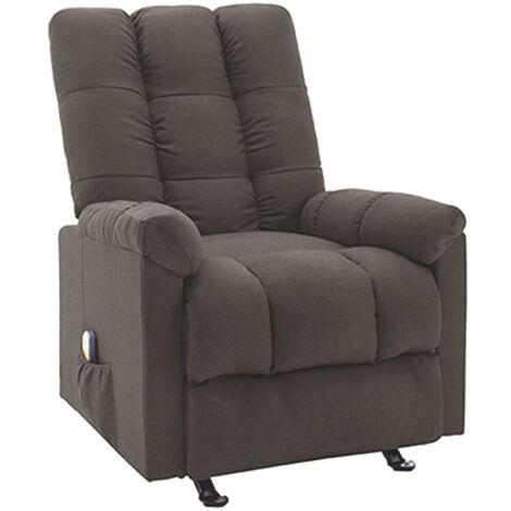 Fauteuil de Massage Inclinable Tissu Electrique Salon Multicolore