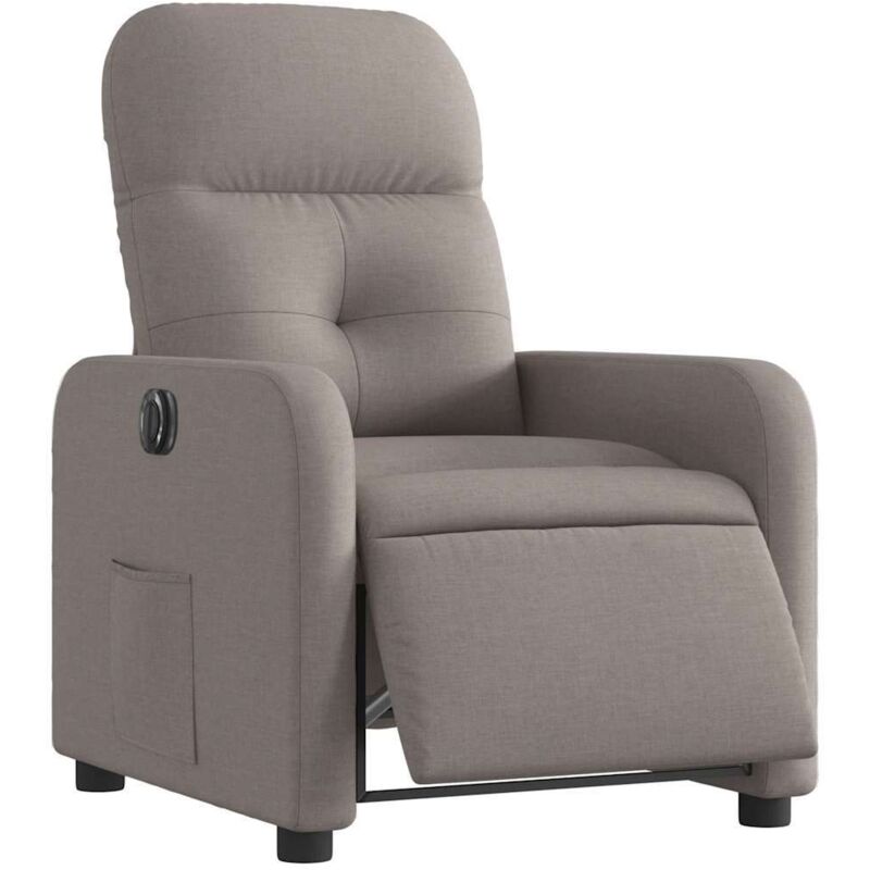 Fauteuil inclinable électrique Taupe Tissu