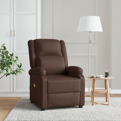 vidaXL Fauteuil de Massage Inclinable Similicuir Electrique Salon Multicolore