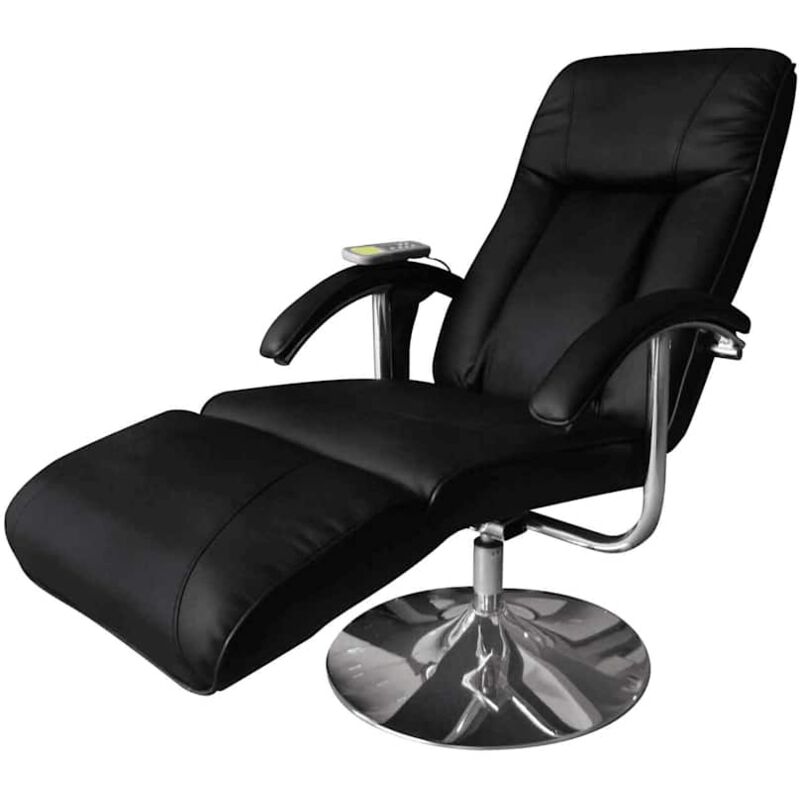 Vidaxl - Fauteuil de massage Noir Similicuir