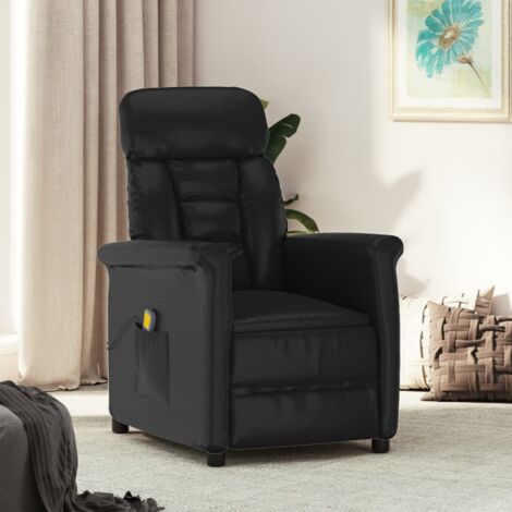 Fauteuil de Massage Inclinable Similicuir Salle de Séjour Multicolore