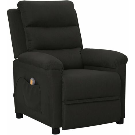 Fauteuil de Massage Relaxation  Fauteuil de Luxe pour salon Noir Tissu -BV82196