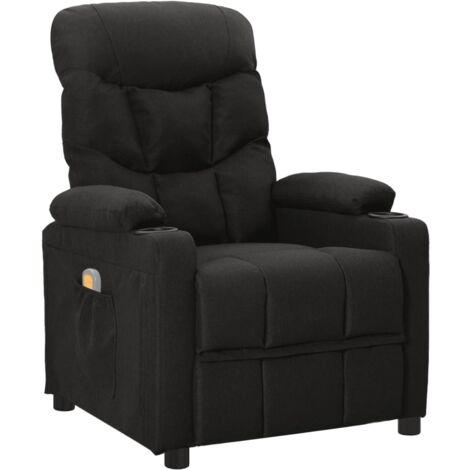 Fauteuil de Massage Relaxation  Fauteuil de Luxe pour salon Noir Tissu -BV99403