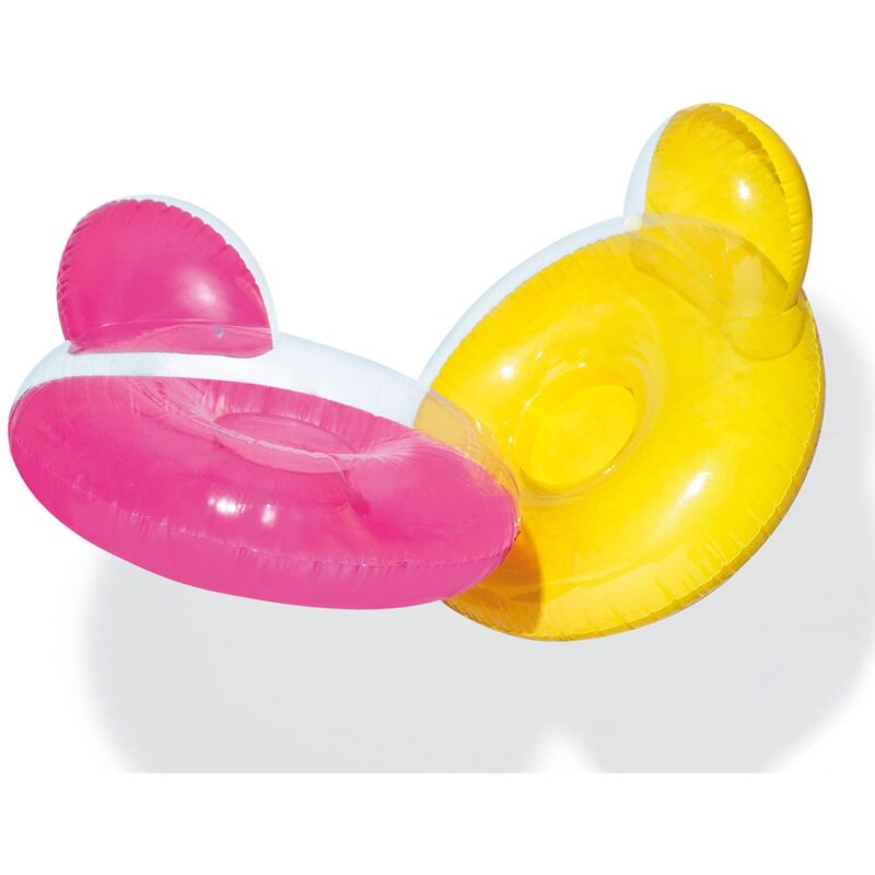Intex – Fauteuil gonflable de piscine 137 x 122 cm – Vinyle 0,25 mm – 2 chambres à air – Poids max 100 kg – Couleur aléatoire - 58889EU