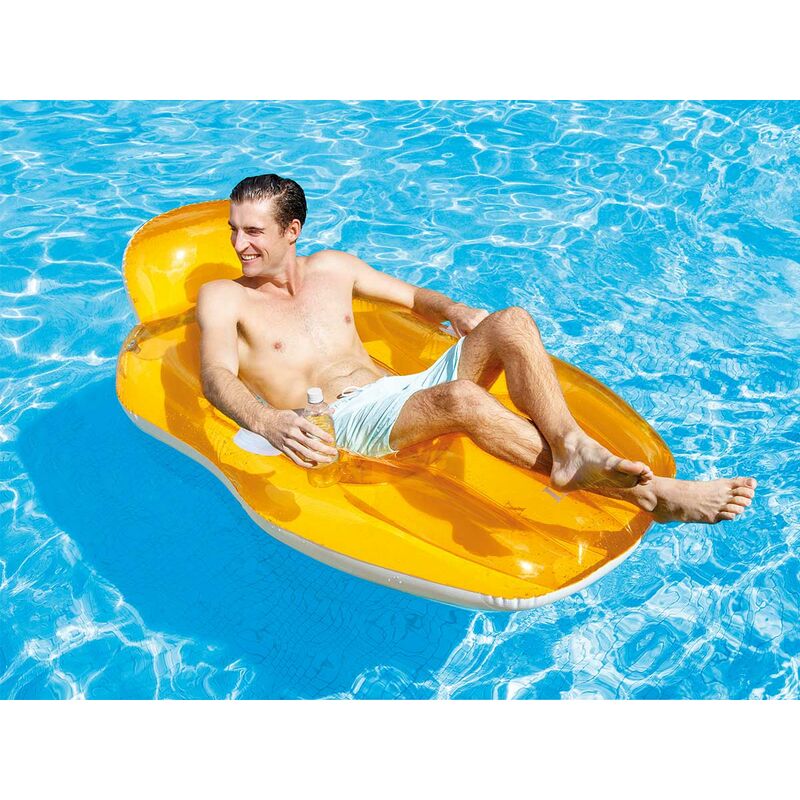 Fauteuil de piscine Lounge avec fond en maille Orange Intex Orange