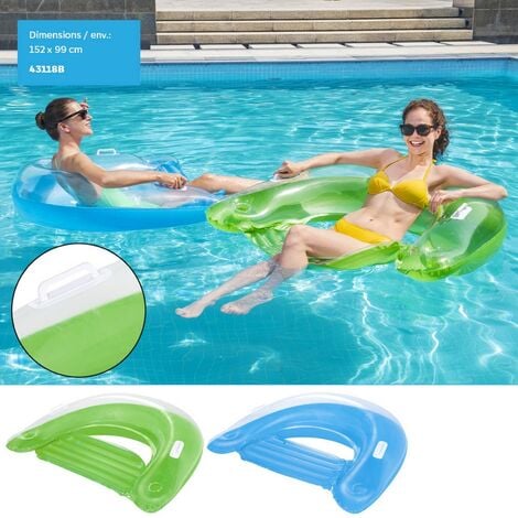 Fauteuil de piscine gonflable 2 places avec porte-gobelets - PEARL