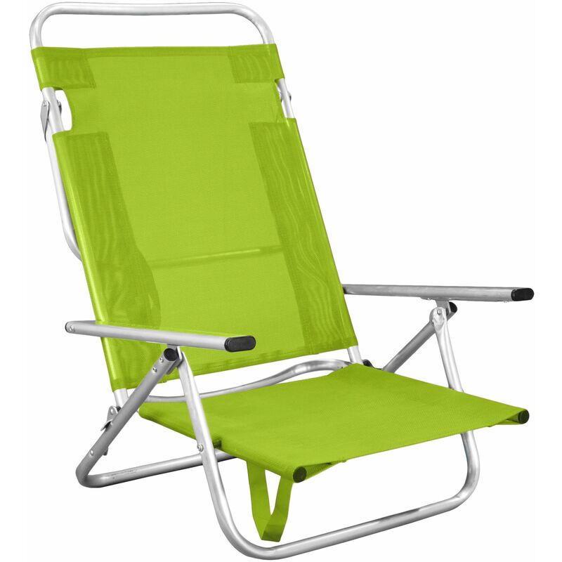 fauteuil de plage en aluminium maribel - vert