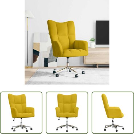Fauteuil de relaxation -  Chaise de relaxation Jaune moutarde Velours