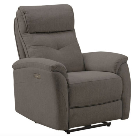 Fauteuil de relaxation électrique tissu Klona-Gris foncé