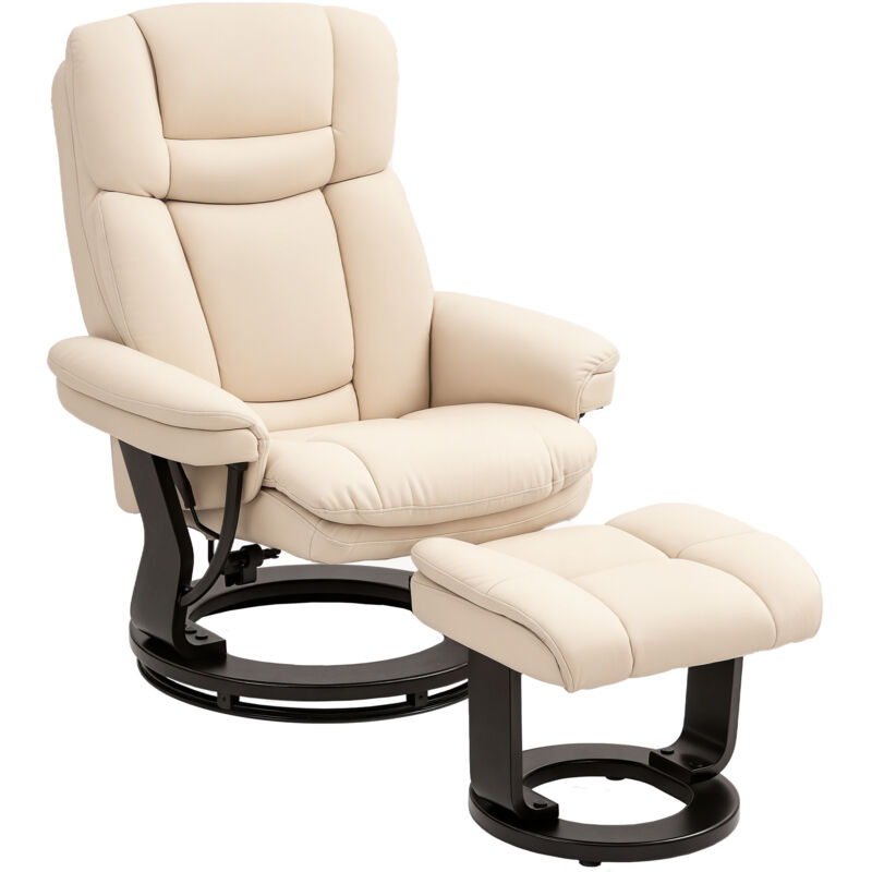 Fauteuil de relaxation ERCO beige clair effet bois wengé