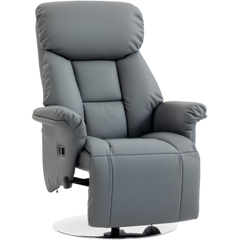 Fauteuil de relaxation - HOMCOM - inclinable pivotant repose-pied réglable
