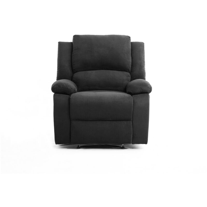 G&eacute;n&eacute;rique Fauteuil Relax, Bois, Noir, L88 x P93 x H96cm
