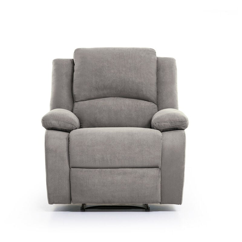 Usinestreet - relaxxo - Fauteuil Relaxation 1 place Microfibre Grise leo
