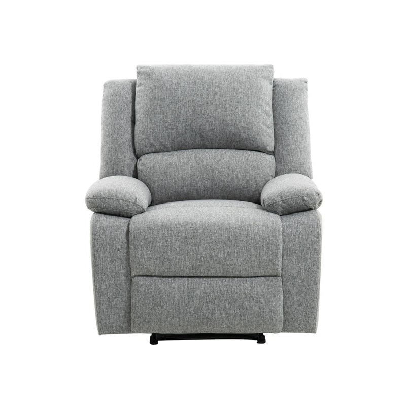 Usinestreet - relaxxo - Fauteuil Relaxation 1 place leo en Tissu - Gris clair