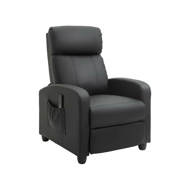 Fauteuil de relaxation massant enzo noir
